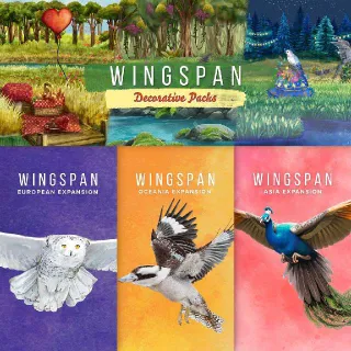 Wingspan + European + Oceania + Asia + Decorative Packs