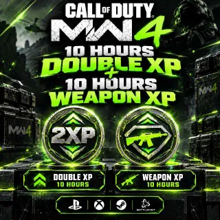 10 Hours Double XP + 10 Hours Weapon XP