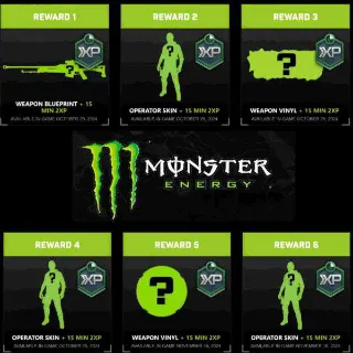 Monster Energy Full Set 6 Codes