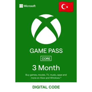 Xbox Game Pass Core 3 Months