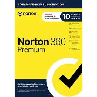 Norton 360 Premium EU (1 Year / 10 Devices)