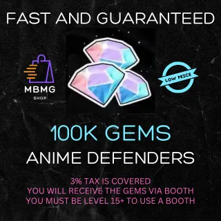 ANIME DEFENDERS GEMS | 100K