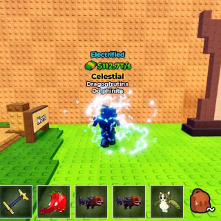 ELECTRIFIED Dragonfruitina Dolphinita 112.7T/s | Max Lvl - Kick A Lucky Block