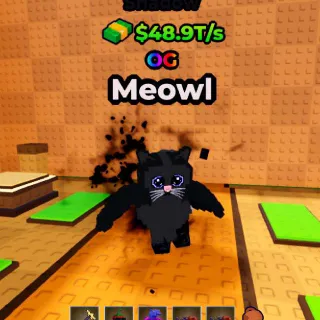 SHADOW Meowl 48.9T/s | Max Lvl - Kick A Lucky Block