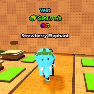 WET Strawberry Elephant 99.7T/s - Kick A Lucky Block