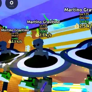 LUCKY Martino Gravitino 2.5 k/s ( Max Lvl 175 ) - Escape Tsunami For Brainrots