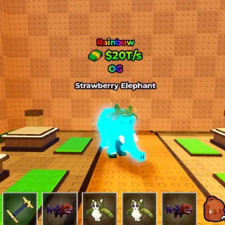 RAINBOW Strawberry Elephant - Kick A Lucky Block