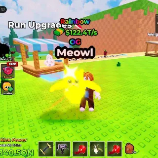 RAINBOW Meowl 122.4T/s (Max Lvl) - Kick A Lucky Block