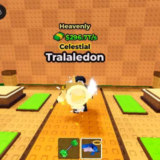HEAVENLY Tralaledon 296.7T/s (Max Lvl) - Kick A Lucky Block