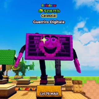 RAINBOW Guerriro Digitale 218.1T/s (Max Lvl) - Kick A Lucky Block