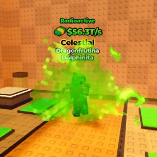RADIOACTIVE Dragonfruitina Dolphinita 56.3T | Max Lvl - Kick A Lucky Block
