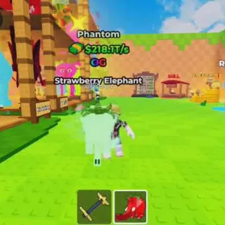 PHANTOM Strawberry Elephant 218.1T/s (Max Lvl) - Kick A Lucky Block