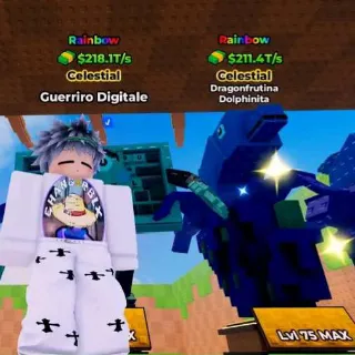 RAINBOW Dragonfruitina Dolphinita 211.4T/s - Kick A Lucky Block