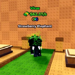 VIRUS Strawberry Elephant 62.3T/s (Max Lvl) - Kick A Lucky Block