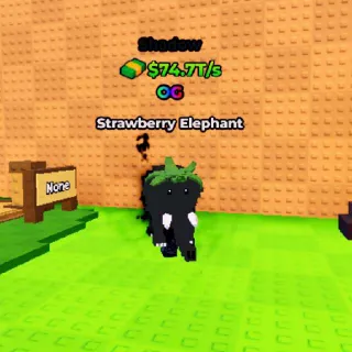 SHADOW Strawberry Elephant 74.7T/s | Max Lvl - Kick A Lucky Block