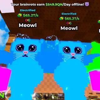 ELECTRIFIED Meowl 65.2T/s - Kick A Lucky Block