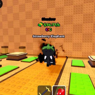 SHADOW Strawberry Elephant 74.7T/s (Max Lvl) - Kick A Lucky Block