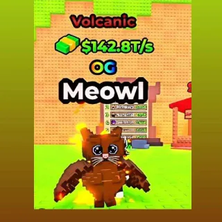 VOLCANIC Meowl 142.8T/s (Max Lvl) - Kick A Lucky Block