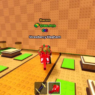 10x BACON Strawberry Elephant 186.9T/s - Kick A Lucky Block