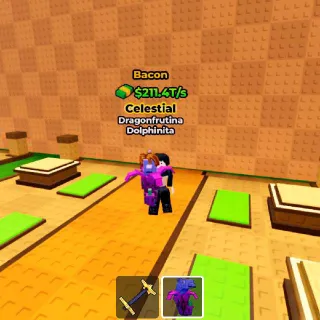 BACON Dragonfruitina Dolphinita 211.4T/s (Max Lvl) - Kick A Lucky Block