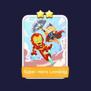 Super Hero Landing 2⭐ Monopoly Go Sticker