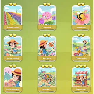 Blooming Fields Monopoly Go Stickers Set 7 (Read Important Note and Rules)