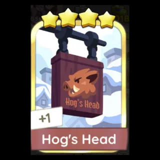 Hog's Head 4 ⭐ Monopoly Go Gold Sticker Golden Blitz