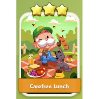Carefree Lunch 3⭐ Monopoly Go Sticker Set 13
