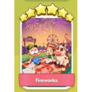 Fireworks 6⭐ Monopoly Go Sticker Set 20