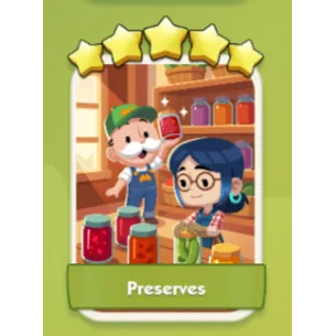 Preserves 5⭐ Monopoly Go Sticker Set 17