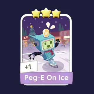 Peg-E on ice 3⭐ Monopoly Go Sticker