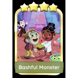 Bashful Monster 4⭐ Monopoly Go Gold Sticker Golden Blitz