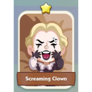 Screaming Clown 1⭐ Monopoly Go Sticker Set 1