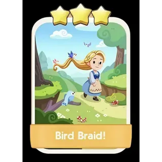 Bird Braid 3⭐ Monopoly Go Sticker