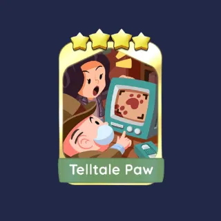 Telltale Paw 4⭐ Gold Sticker - Monopoly Go Golden Blitz