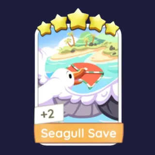 Seagull Save 5⭐ Monopoly Go Prestige Sticker