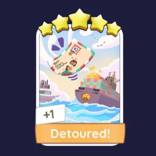 Detoured 5⭐ Monopoly Go Prestige Sticker