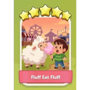 Fluff Eat Fluff 5⭐ Monopoly Go Sticker Set 20