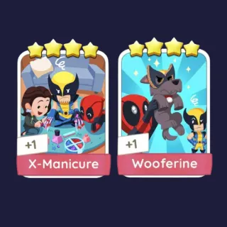 X-Manicure 4⭐ + Wooferine 4⭐ - Monopoly Go Stickers