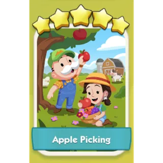 Apple Picking 5⭐ Monopoly Go Sticker Set 14