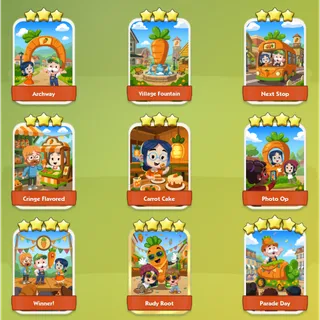 Carrotville Monopoly Go Stickers Set 14 (Read Important Note and Rules)