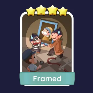 Framed 4⭐ Monopoly Go Sticker