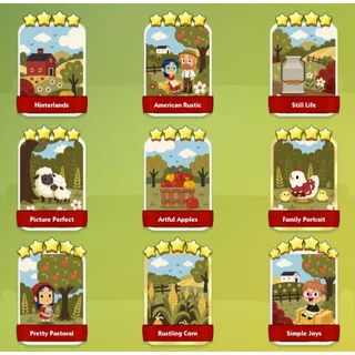 Folk Americana Monopoly Go Stickers Set 16 (Read Important Note and Rules)
