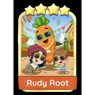 Rudy Root 4⭐ Monopoly Go Gold Sticker Golden Blitz