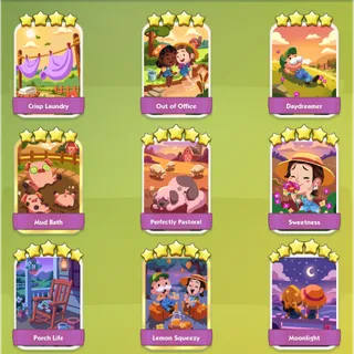 Serene Scenes Monopoly Go Stickers Set 18 (Read Important Note and Rules)
