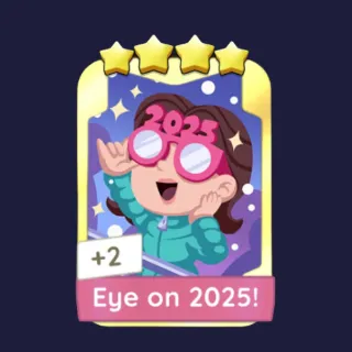 Eye on 2025! 4⭐ Gold Sticker - Monopoly Go Golden Blitz