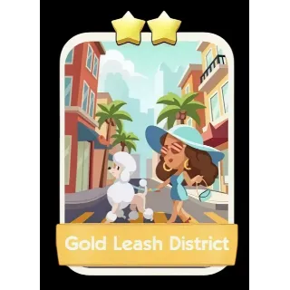 Gold Leash District 2⭐ Monopoly Go Sticker