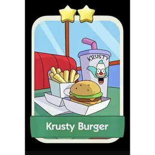 Krusty Burger 2⭐ Monopoly Go Sticker