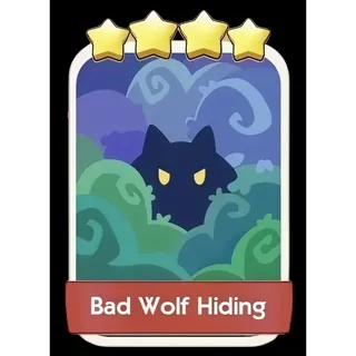 Bad Wolf Hiding 4⭐ Monopoly Go Sticker