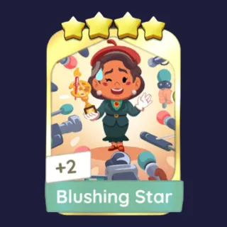 Blushing Star 4⭐ Gold Sticker - Monopoly Go Golden Blitz